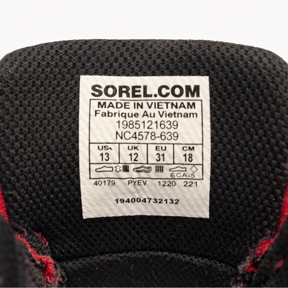 Sorel Out N About Classic WP Kids Size 13 Red Waterproof Boots NC4578-639 w/ Box - Picture 7 of 9